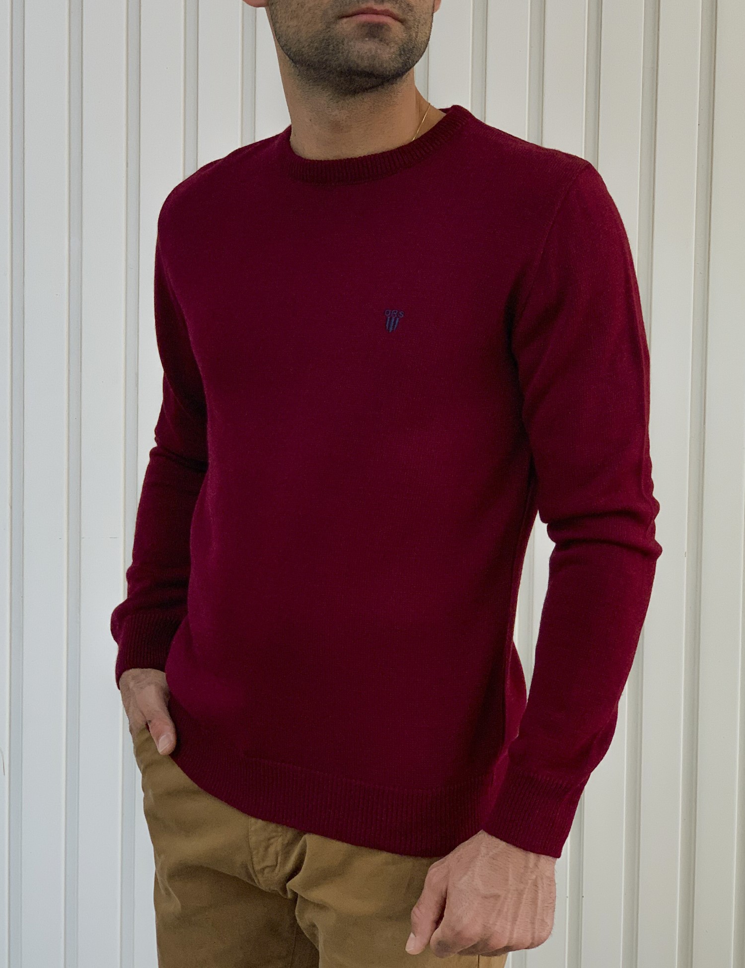 Darious ανδρικό μπορντό πλεκτό πουλόβερ 23149 φωτογραφία